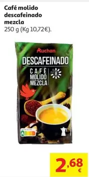 Auchan - Café Molido Descafeinado Mezcla