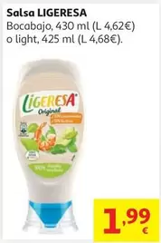 LIGERESA SALSA BOCABAJO 430 ML                              