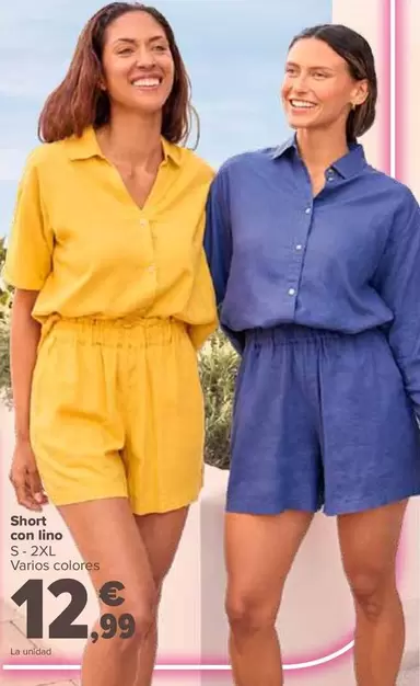 Short Con Lino