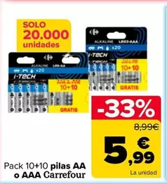 Carrefour - Pilas AA O AAA