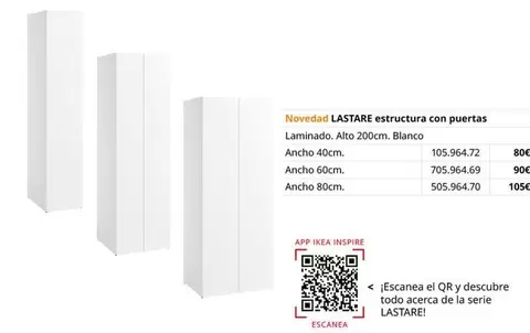 Blanco - Noeved Lastar Estructura Con Puertas