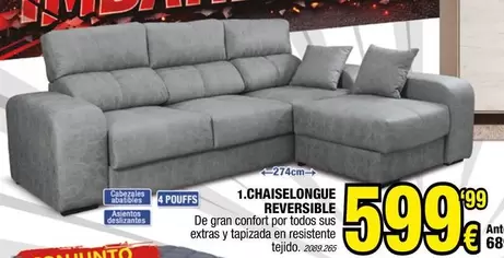 Confort - Chaiselongue Reversible