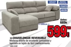Chaiselongue Reversible