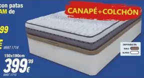 Blanco - Canapé+Colchón