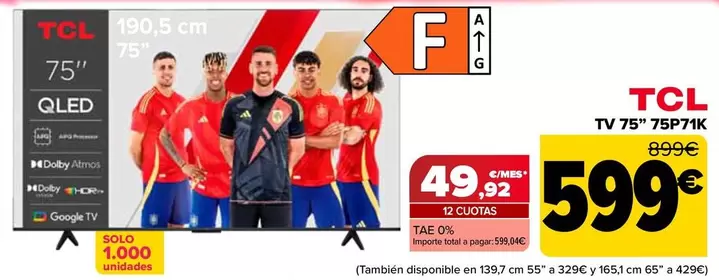 TCL - Tv 75" 75FP1K