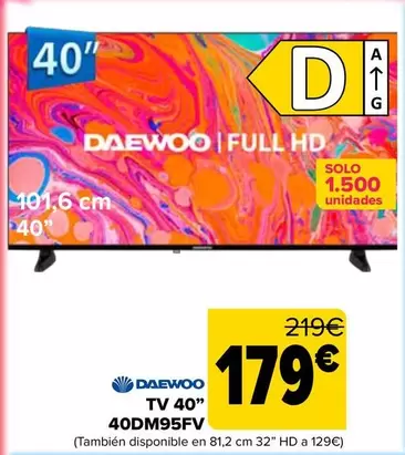 Daewoo - Tv 40" 40DM95FV
