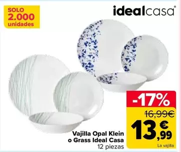 Idealcasa - Vajilla Opal Klein O Grass Ideal Casa