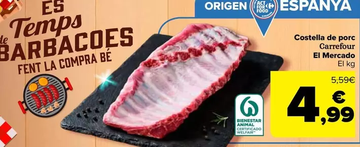 Carrefour El Mercado - Costilla De Cerdo 
