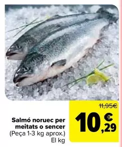 Salmón Noruego Por Medios O Enteros