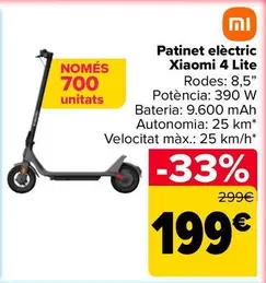 Xiaomi - Patinete Eléctrico 4 Lite