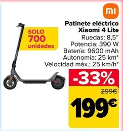 Xiaomi - Patinete Eléctrico 4 Lite