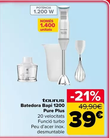 Taurus - Batedora Bapi 1200 Pure Plus