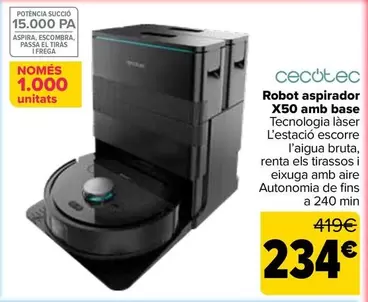 Cecotec - Robot Aspirador X50 Con Base