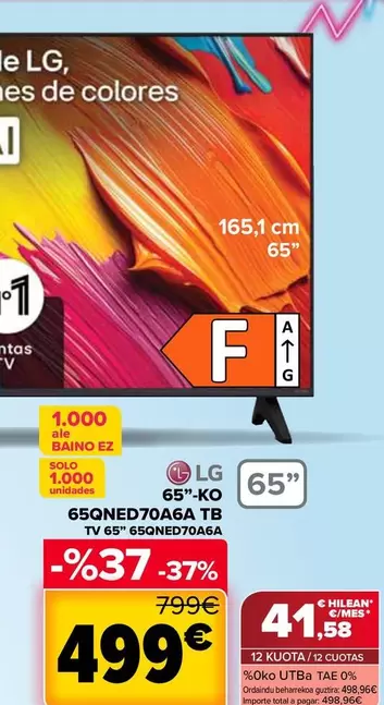LG - Tv 65" 65QNED70A6A