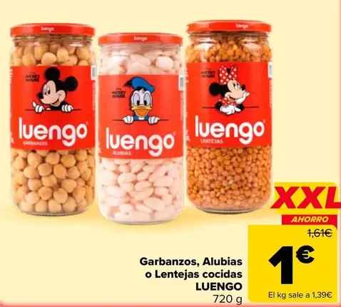 Luengo - Garbanzos, Alubias O Lentejas Cocidas