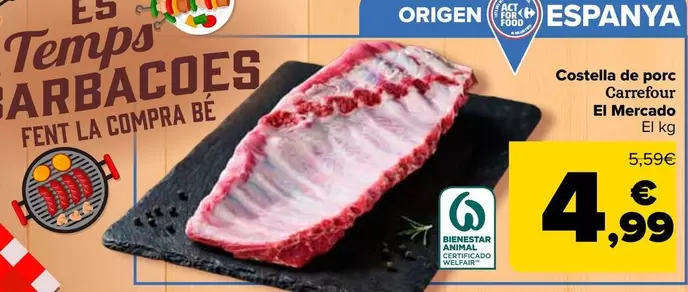 Carrefour El Mercado - Costilla De Cerdo