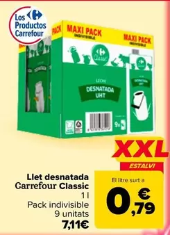 Carrefour Classic - Leche Desnatada 