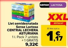 Central Lechera Asturiana - Leche Semidesnatada Sin Lactosa
