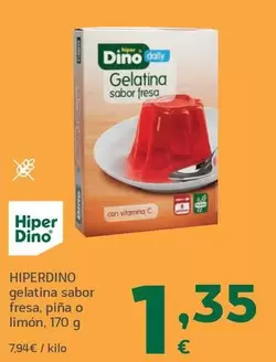 Hiperdino - Gelatina Sabor Fresa