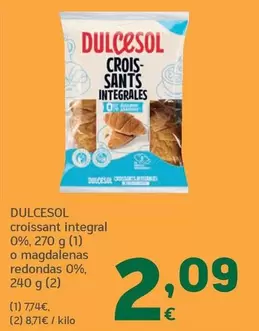 Dulcesol - Croissant Integral 0%