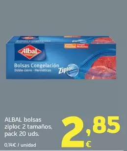 Albal - Bolsas Ziploc 2 Tamanos