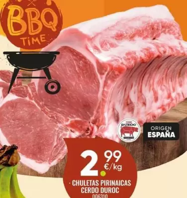 Chuletas Pirinaicas Cerdo Duroc