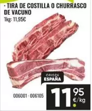 Tira De Costilla O Churrasco De Vacuno