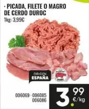 Picada, Filete O Magro De Cerdo Duroc