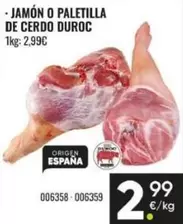 Jamon O Paletilla De Cerdo Duroc