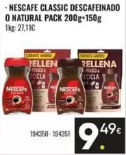 Nescafé - Classic Descafeinado O Natural 