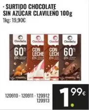 clavileño - Surtido Chocolate Sin Azucar