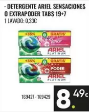 Ariel - Detergente Sensaciones O Extrapoder Tabs