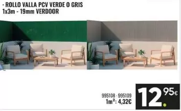 Rollo Valla Pvc Verde O Gris