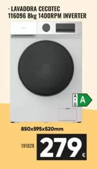 Cecotec - Lavadora Inverter