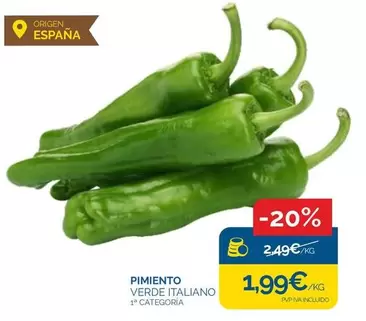 origen - Pimiento Verde Italiano