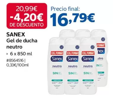 Sanex - Gel De Ducha Neutro