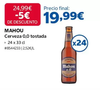 Mahou - Cerveza 0,0 Tostada