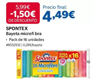 Spontex - Bayeta Microfi Bra