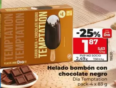 Dia - Helado Bombon Con Chocolate Negro