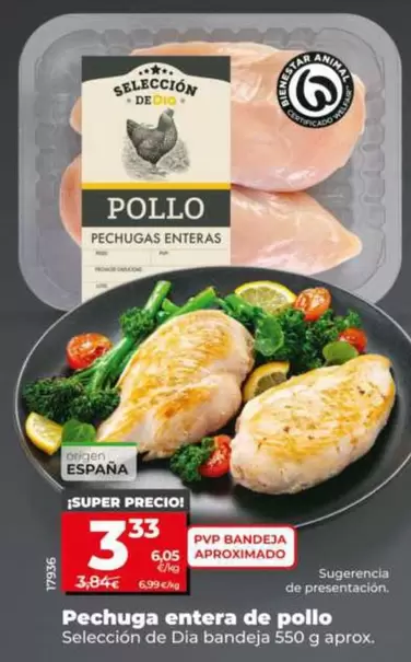 origen - Pechuga Entera De Pollo