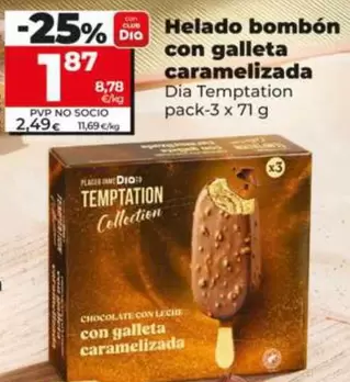 Dia - Helado Bombon Con Galleta Caramelizada