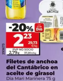 Dia - Filetes De Anchoa Del Cantabrico En Aceite De Girasol