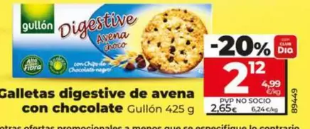 Gullón - Galletas Digestive De Avena Con Chocolate
