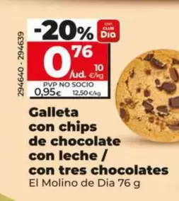 Dia - Galleta Con Chips De Chocolate Con Leche / Con Tres Chocolates