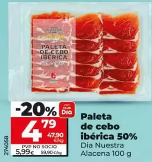 Dia - Paleta De Cebo Iberica 50%