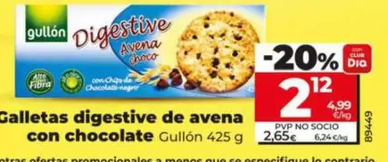 Gullón - Galletas Digestive De Avena Con Chocolate