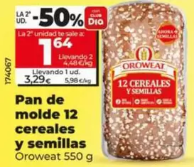 Oroweat - Pan De Molde 12 Cereales Y Semillas