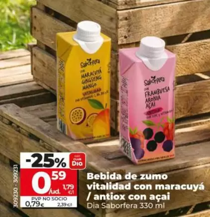 Dia - Bebida De Zumo Vitalidad Con Maracuya/Antiox Con Acai