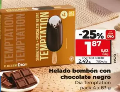 Dia - Helado Bombon Con Chocolate Negro
