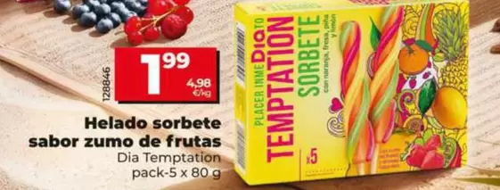 Dia - Helado Sorbete Sabor Zumo De Frutas